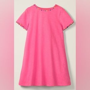 Mini Boden Pom Pom T-shirt Dress, 9-10